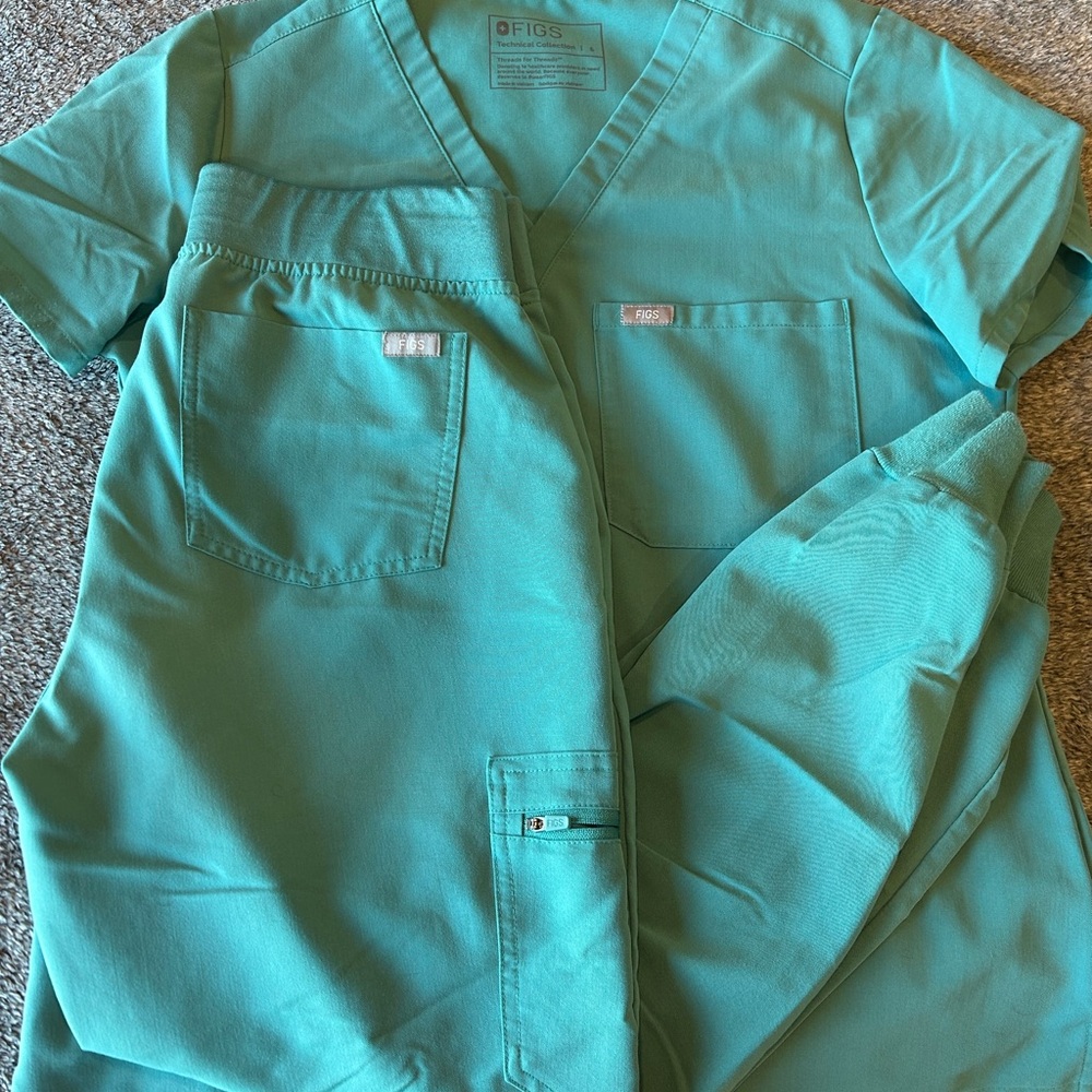 Figs Surgical Green Scrub Set